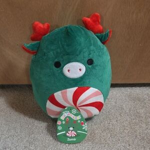 Squishmallows Festive Green Reindeer Plush